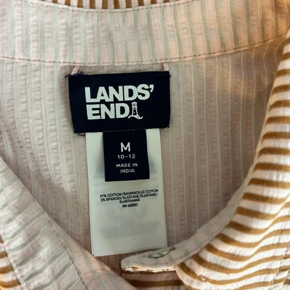 Lands’ End Women's Reversible Boyfriend Fit Long Sleeve Tunic Top - Picture 7 of 7